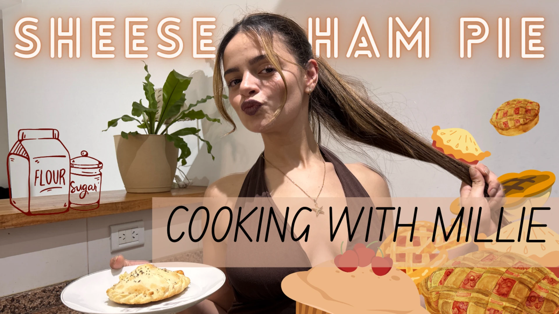 Cheese & Ham Pie Baking with Millie