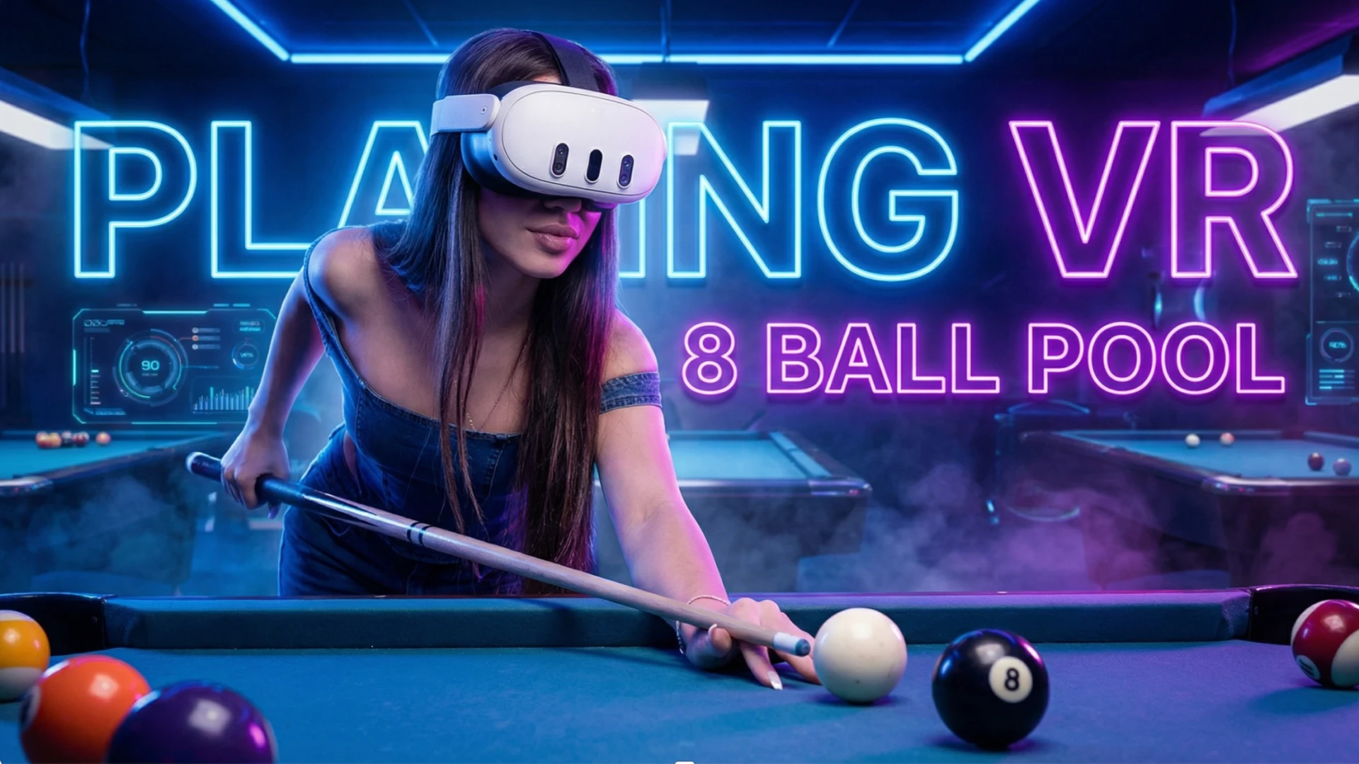 Playing VR 8-Ball Pool: Full Immersion