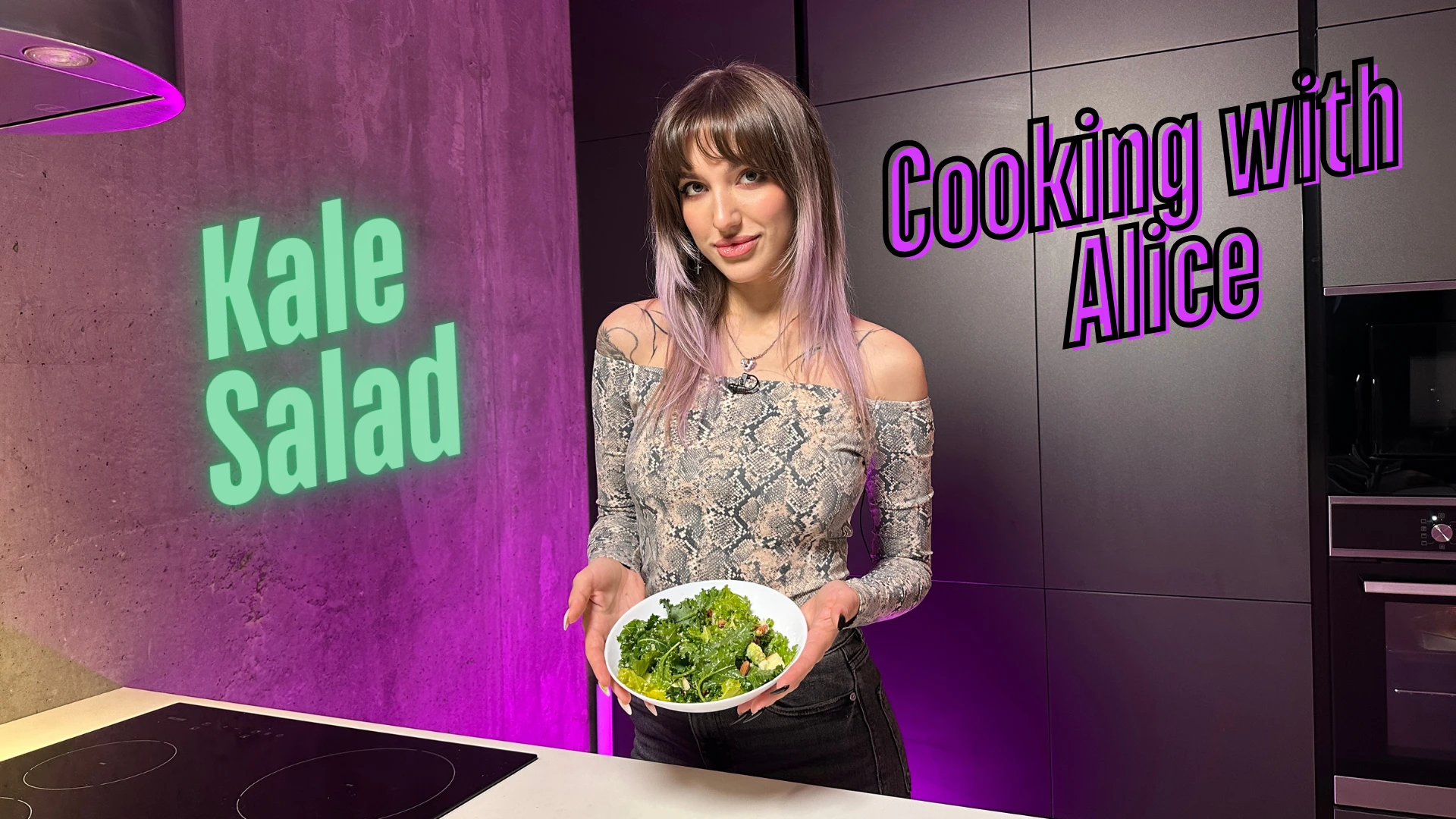 Making a Healthy Kale Salad with Alice