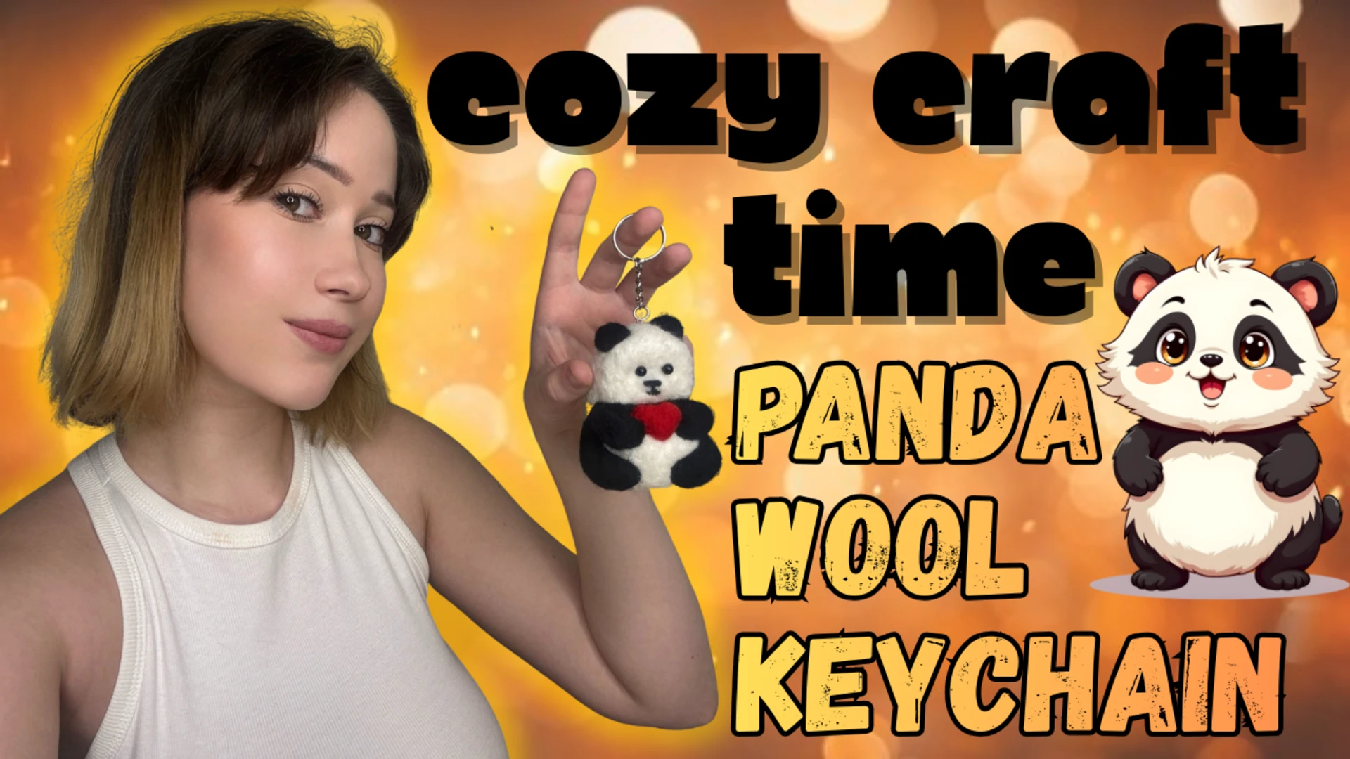 The Cutest Panda Keychain Ever | DIY