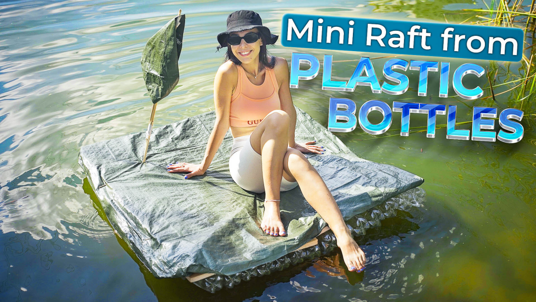 Mini Raft from Plastic Bottles